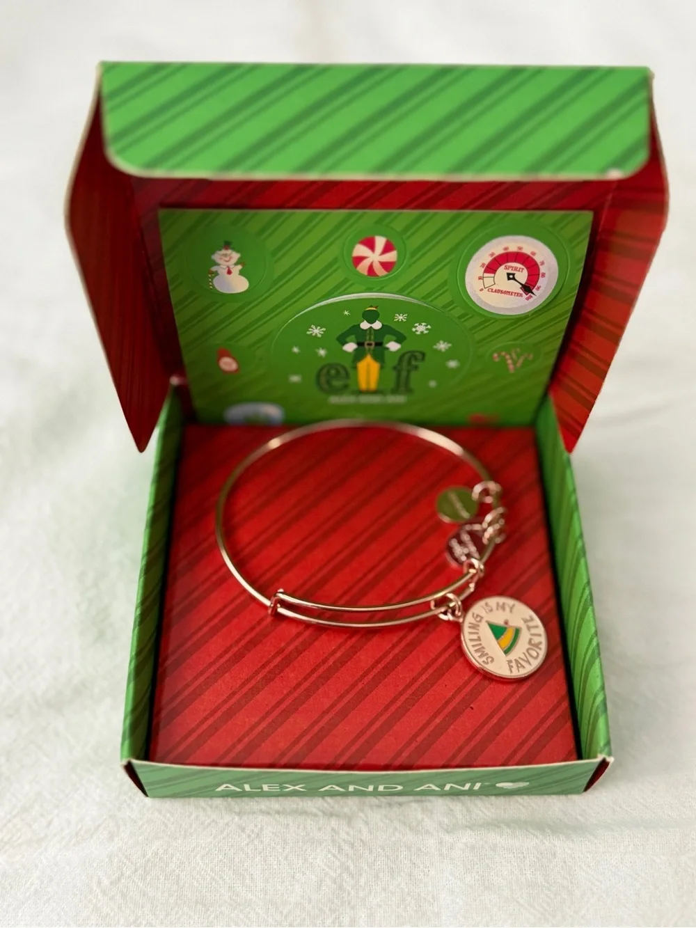 Alex and Ani Elf Christmas Gold Bangle